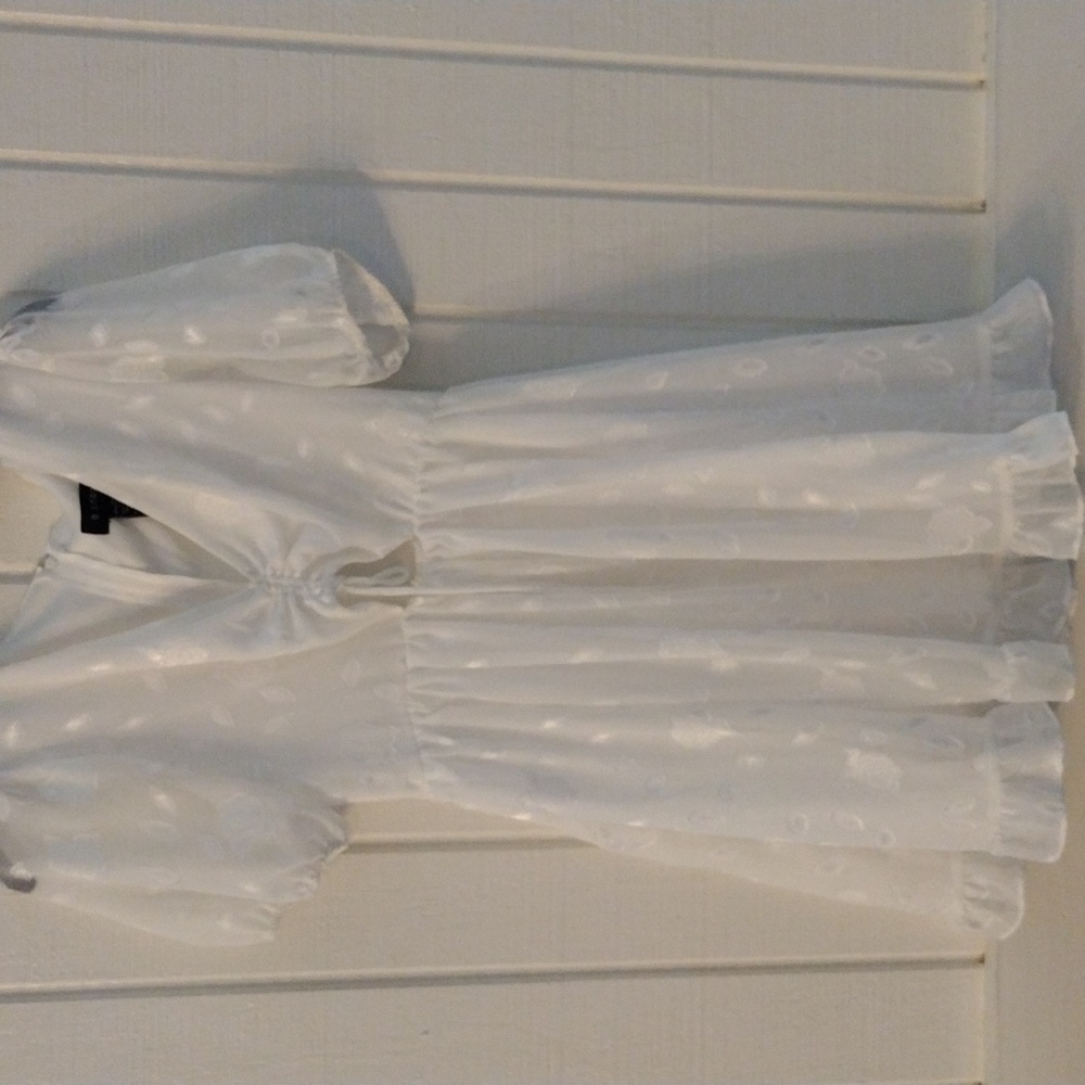 Sheer overlay cutout dress